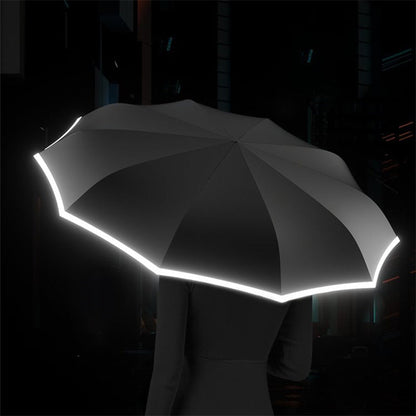☂️✨ Parasol z odblaskowymi paskami bezpieczeństwa! Odwrotne rozszerzanie i kurczenie bez rozpryskiwania wody, dobra widoczność w słabo oświetlonych miejscach.