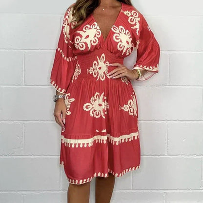 🔥Sprzedam👗Damską sukienkę z nadrukiem-TAB