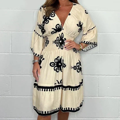 🔥Sprzedam👗Damską sukienkę z nadrukiem-TAB