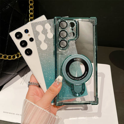 Magnetyczne gradientowe etui na telefony komórkowe z brokatem magnetycznym do Samsung S22/23/24