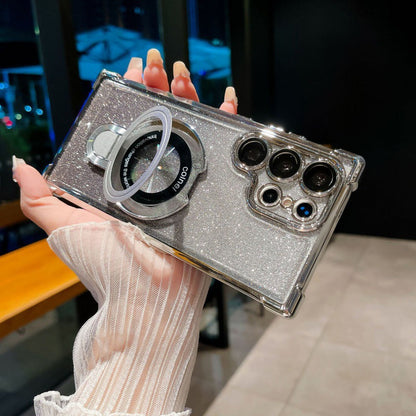 Magnetyczne gradientowe etui na telefony komórkowe z brokatem magnetycznym do Samsung S22/23/24