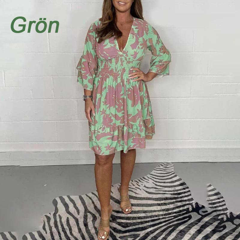 👗Stylowa damska sukienka na co dzień z dekoltem w kształcie litery V i elastyczną talią