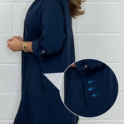 💝Damska letnia sukienka koszulowa w dużym rozmiarze