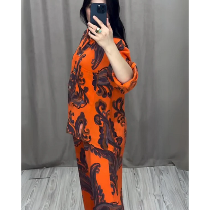 Damska dwuczęściowa koszula i spodnie