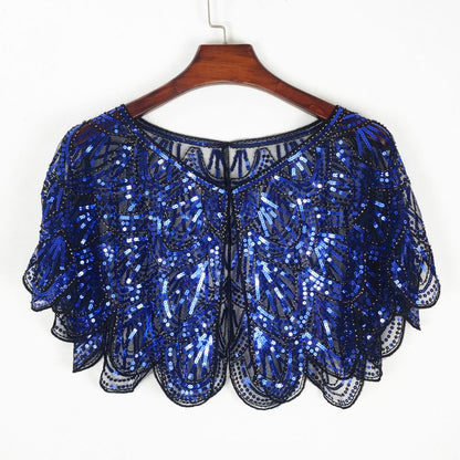 ✨✨✨Elegancki szal damski wysadzany cekinami i koralikami