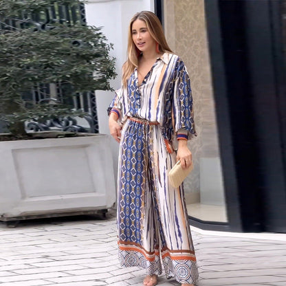 Elegancki dwuczęściowy zestaw w stylu boho dla kobiet