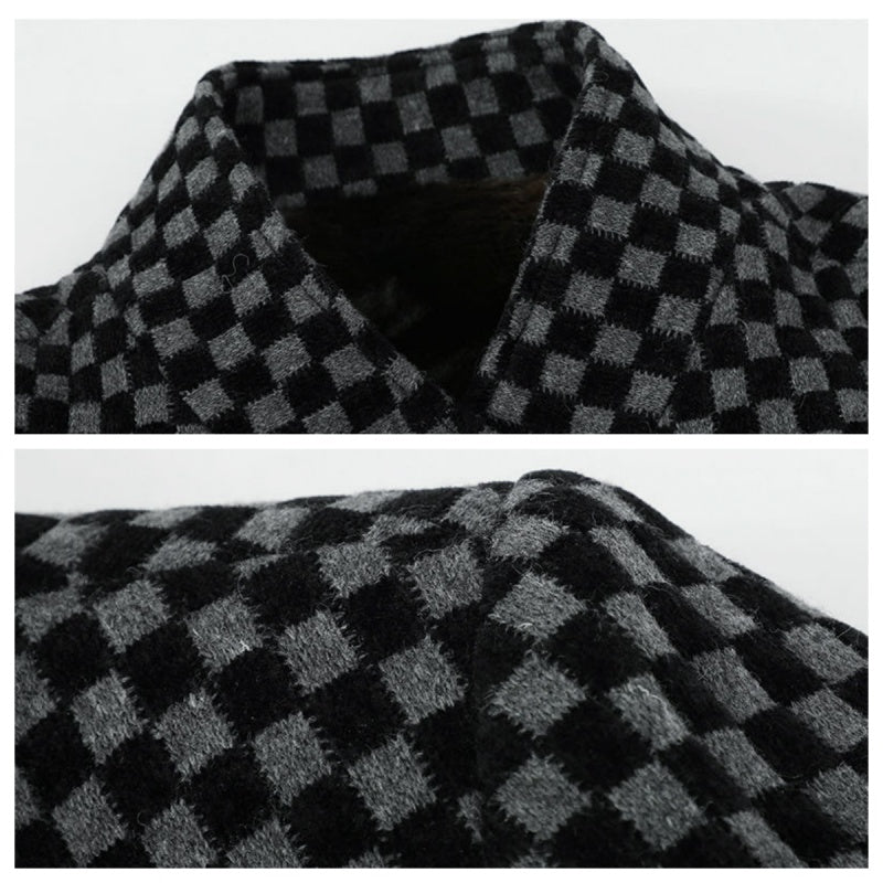 Stylowa męska ocieplana kurtka z kaszmiru