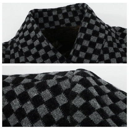 Stylowa męska ocieplana kurtka z kaszmiru