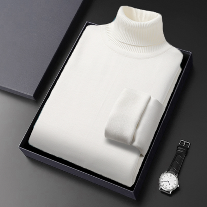 Zimowy męski sweter z golfem