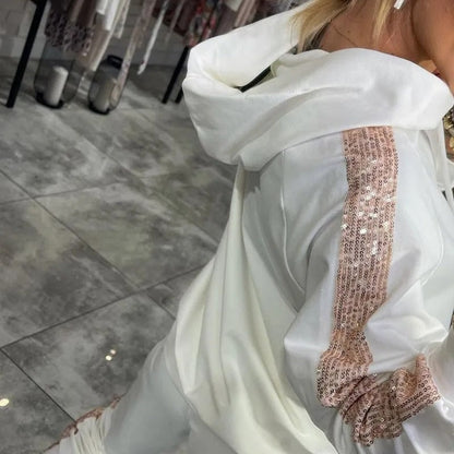 🌷Nowości na jesień✨Damski komplet top i spodnie ze sznurkiem, 2 sztuki