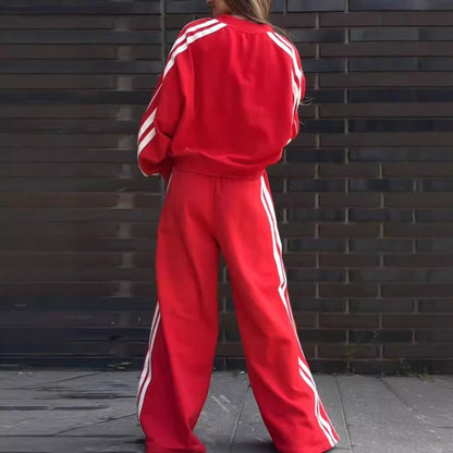 💕 Komplet top z dekoltem V + luźne spodnie