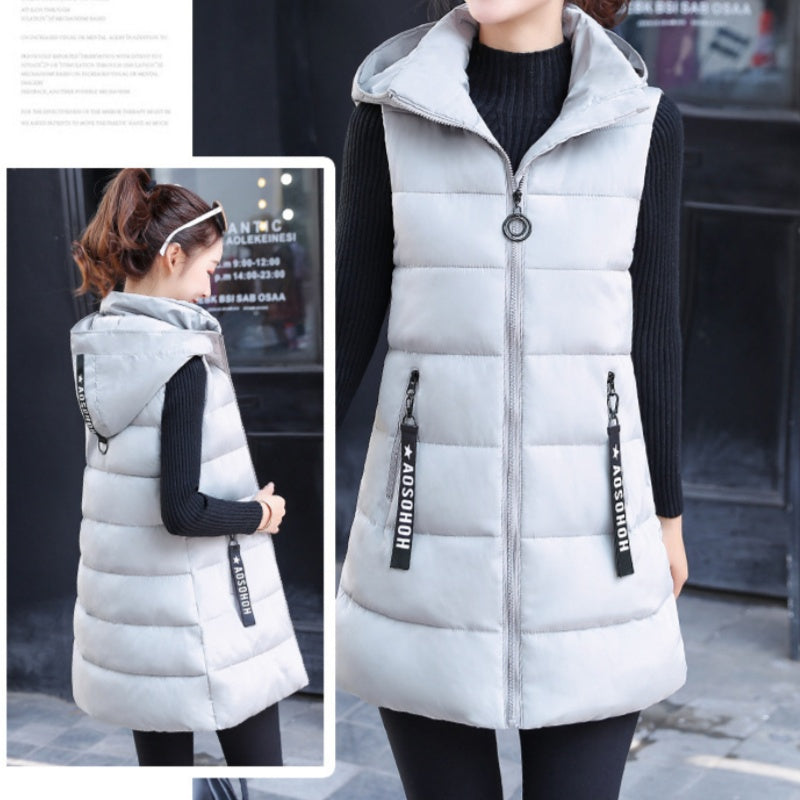 ⭐Oferta limitowana💥Damska kurtka bez rękawów, zapinana na długi zamek