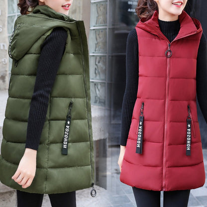 ⭐Oferta limitowana💥Damska kurtka bez rękawów, zapinana na długi zamek