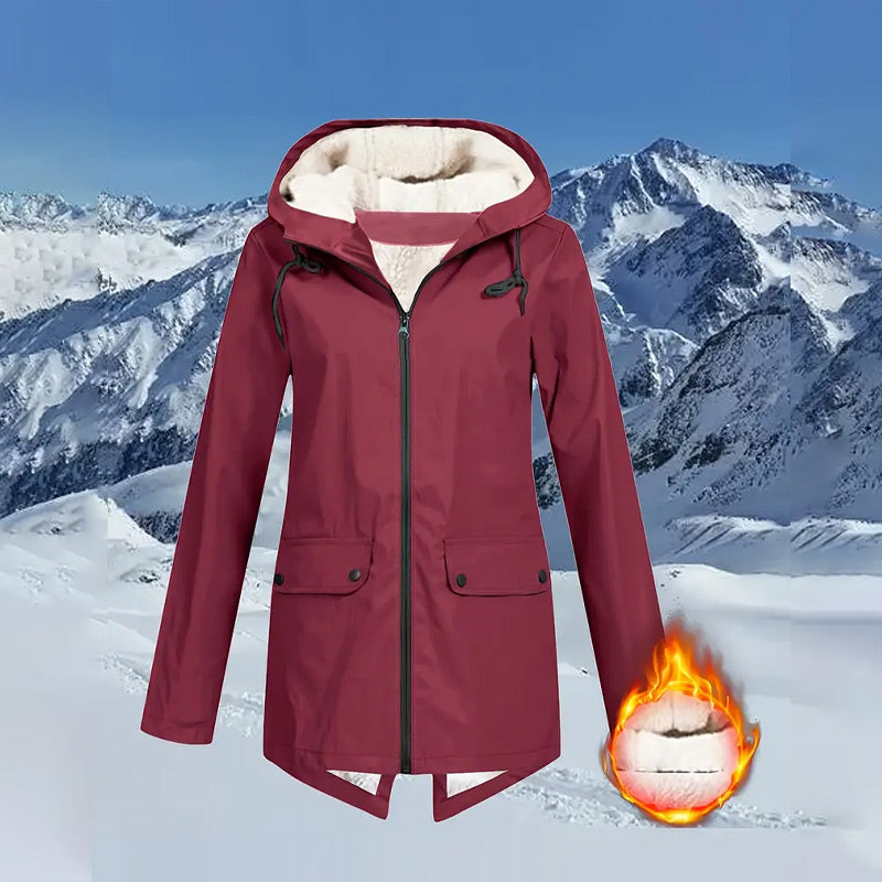 Miękka, zapinana na zamek kurtka z kapturem i kieszeniami