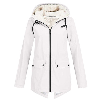 Miękka, zapinana na zamek kurtka z kapturem i kieszeniami