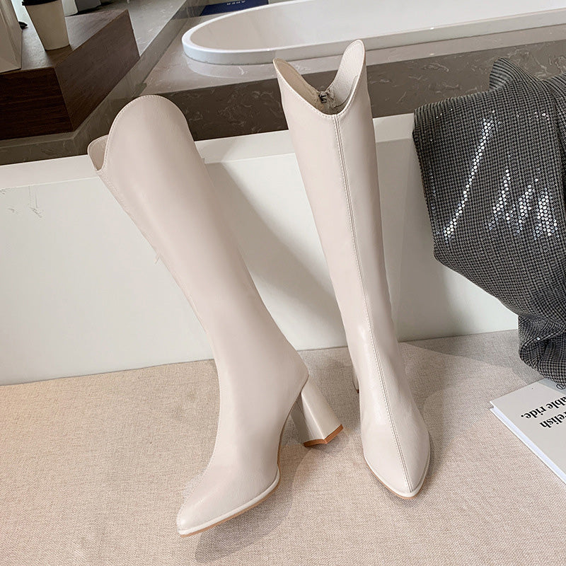 【✨Nowości 2025】👢Eleganckie damskie buty na wysokim obcasie ze szpiczastymi noskami