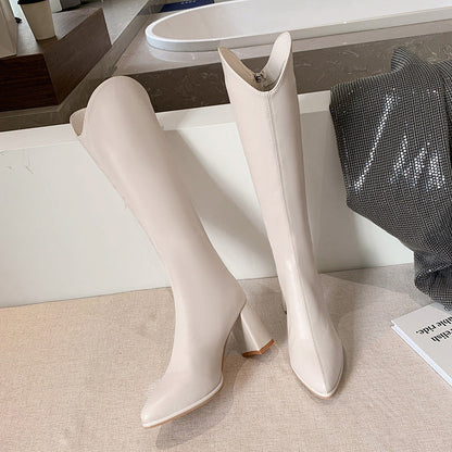 【✨Nowości 2025】👢Eleganckie damskie buty na wysokim obcasie ze szpiczastymi noskami