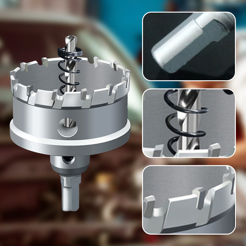 【✨Zwiększona wydajność】🔧Otwornica do metalu z końcówką z węglika spiekanego