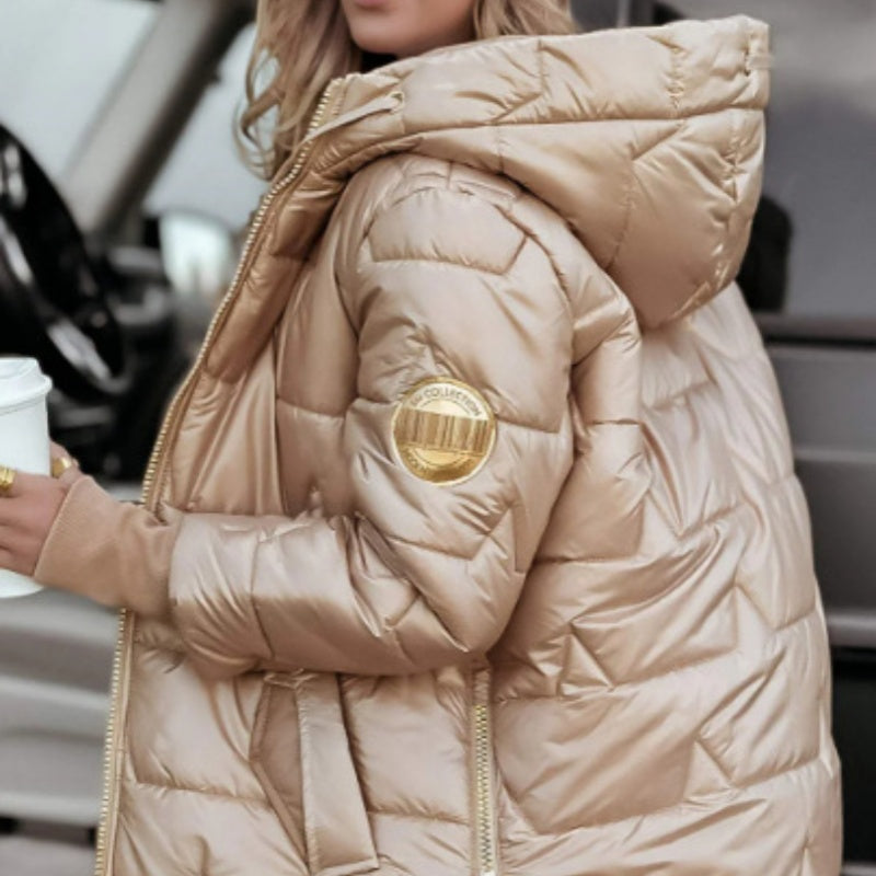 💖Zimowa kurtka puchowa z kapturem dla kobiet o średniej długości