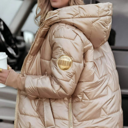 💖Zimowa kurtka puchowa z kapturem dla kobiet o średniej długości
