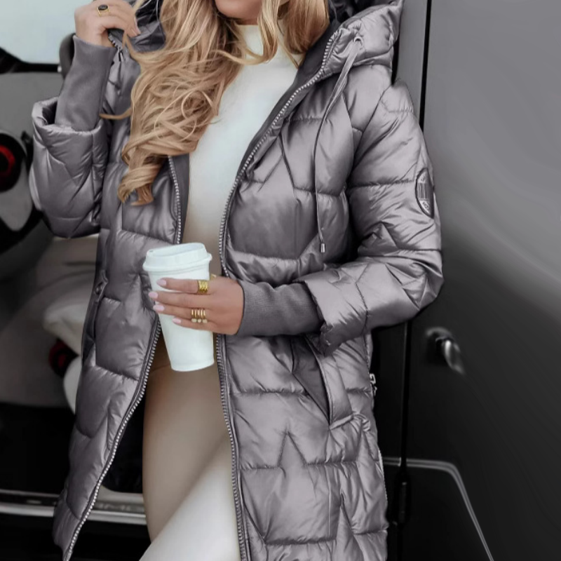 💖Zimowa kurtka puchowa z kapturem dla kobiet o średniej długości