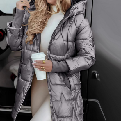 💖Zimowa kurtka puchowa z kapturem dla kobiet o średniej długości