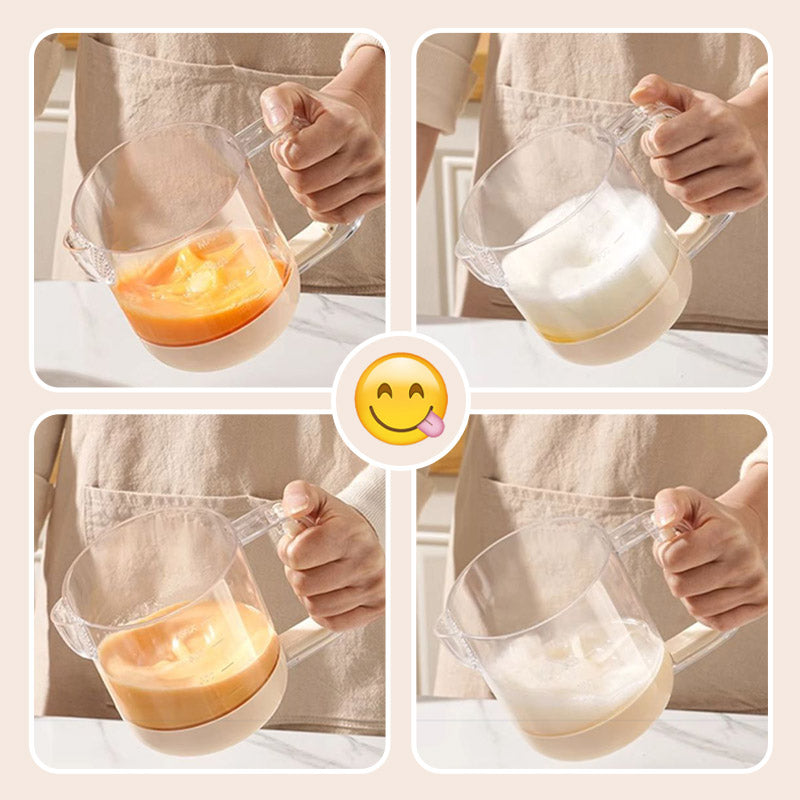 🥚Wielofunkcyjny, ręcznie wyciskany kubek do mieszania jajek ze skalą pomiarową
