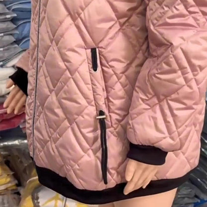 🔥 【S-3XL】 Modny damski płaszcz typu parka z zabudowanym dekoltem i długością do bioder