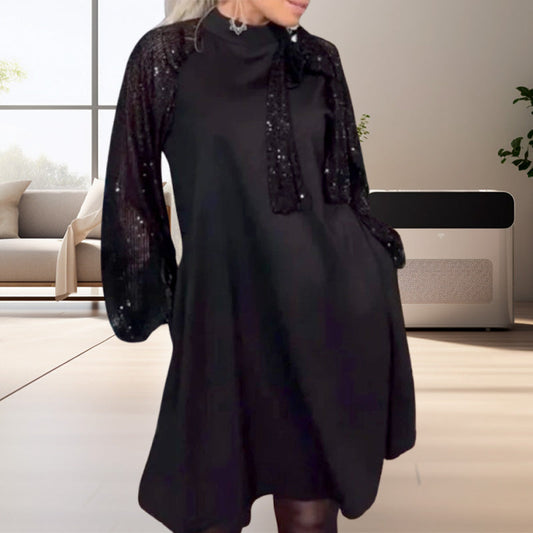 Sukienka z krawatem i cekinami dla kobiet