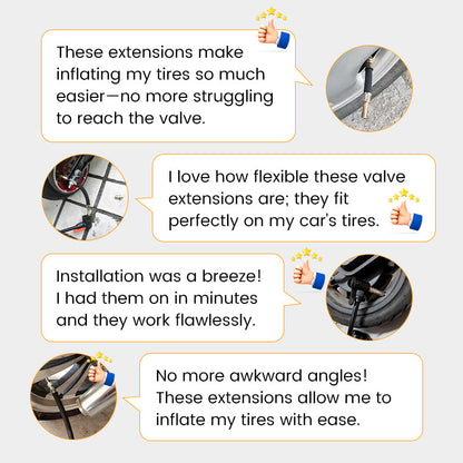 Uniwersalne elastyczne przedłużenie zaworu opony