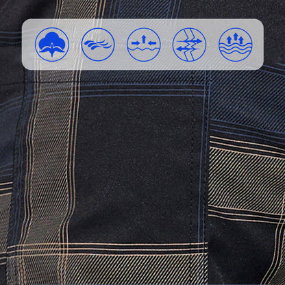 Męskie spodnie w kratę na co dzień z kieszeniami