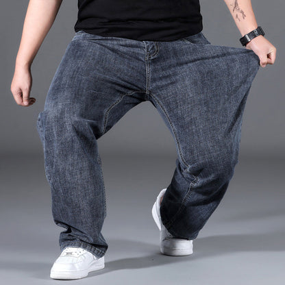 Stylowe, luźne jeansy z wysokim stanem i prostą nogawką