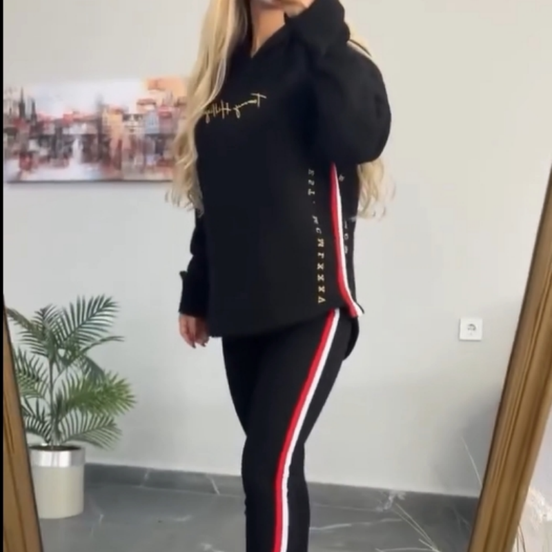 🔥Nowość 2025 - 75% ZNIŻKI🎉Damski swobodny, pasiasty top z długim rękawem i spodnie