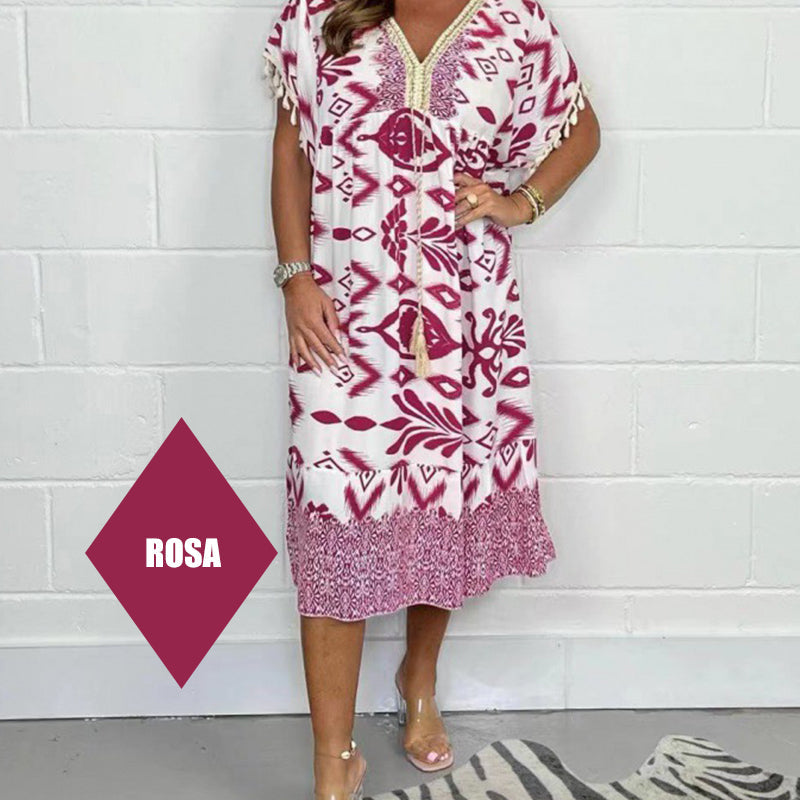 【S-4XL】💃Długa sukienka z frędzlami