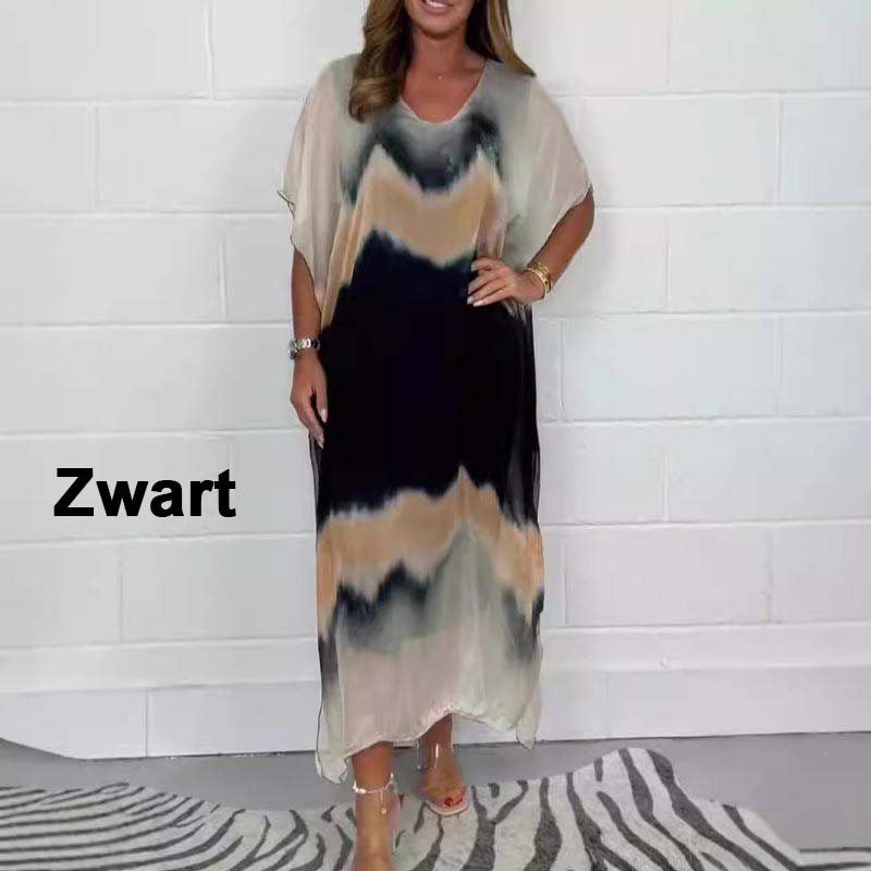 ✨【S-4XL】Wygodna damska sukienka szyfonowa w kolorze szarym