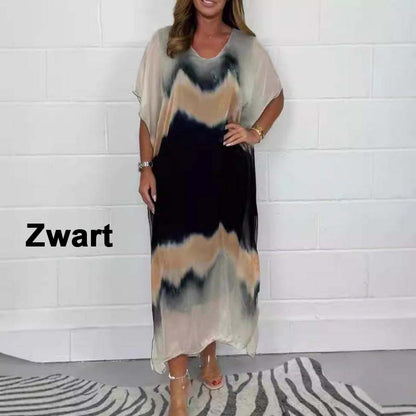 ✨【S-4XL】Wygodna damska sukienka szyfonowa w kolorze szarym