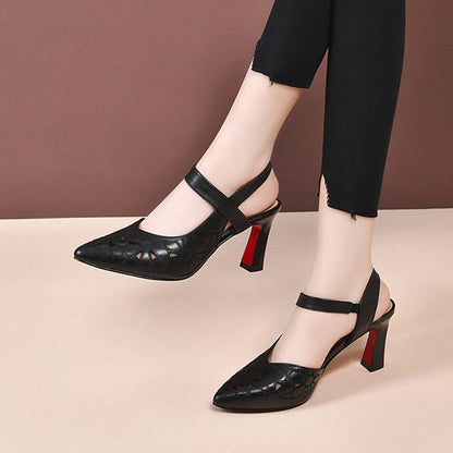 Sandały damskie głębokie z noskami w szpic