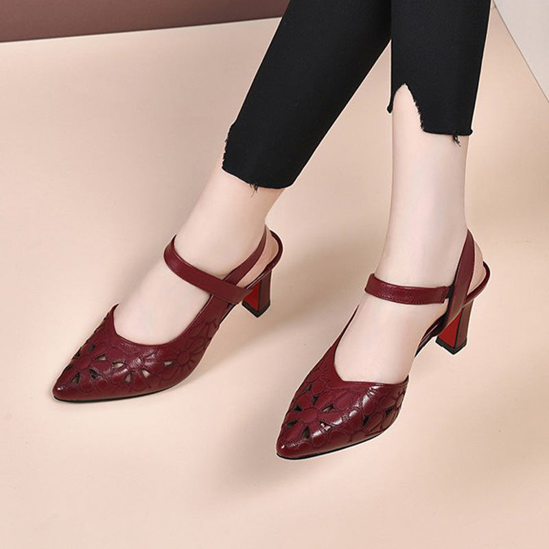 Sandały damskie głębokie z noskami w szpic