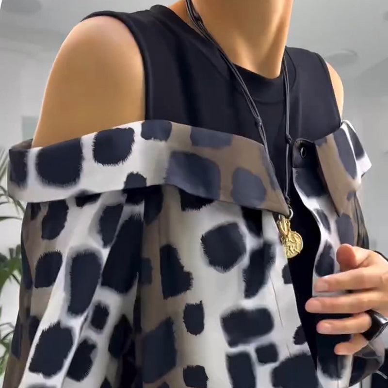 💐2025 Wyjątkowa sukienka bez ramiączek z nadrukiem w panterkę【S-4XL】