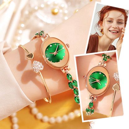 Prezenty dla kobiet w 2025 roku 💝🥰⌚ Zegarek damski z kolorowymi cyrkoniami na bransolecie