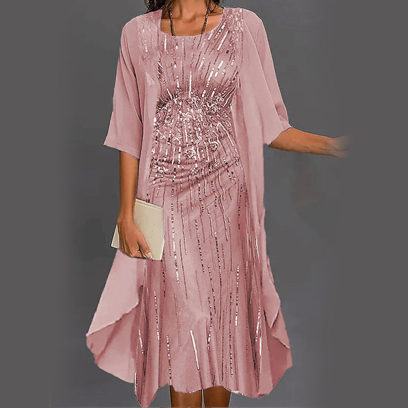 🔥👗Eleganckie dwuczęściowe sukienki szyfonowe w kwiaty