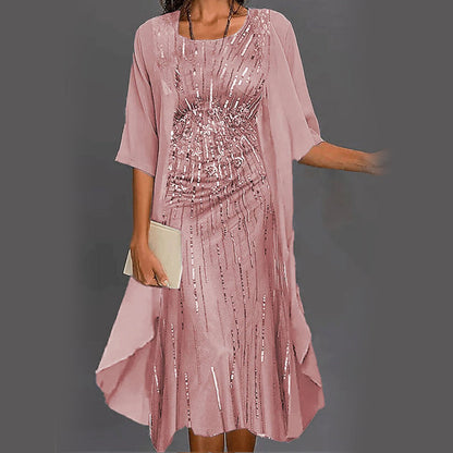 🔥👗Eleganckie dwuczęściowe sukienki szyfonowe w kwiaty