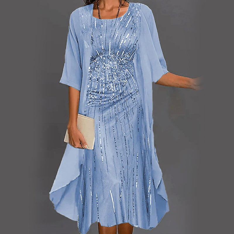 🔥👗Eleganckie dwuczęściowe sukienki szyfonowe w kwiaty