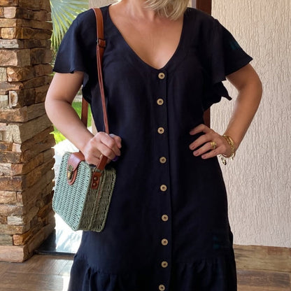 🥰Luźna sukienka z guzikami