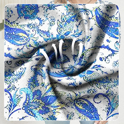 【M-2XL】🌸Damski letni top z nadrukiem i dekoltem w serek