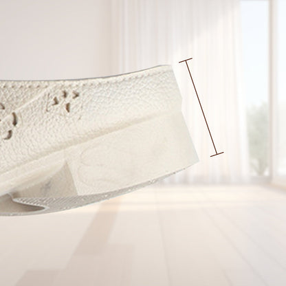 Okrągłe, wydrążone, rzeźbione kwiaty, damskie kapcie na niskim obcasie