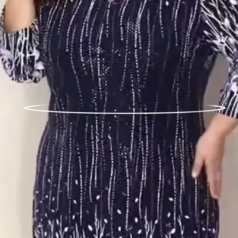 【S-4XL】🌿 Elegancka damska sukienka z długim rękawem