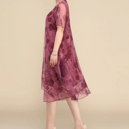 🌺Eleganckie, luźne sukienki z szyfonu w dużych rozmiarach