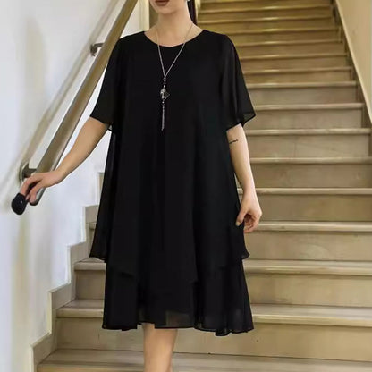 🔥👗 Luźna damska sukienka w jednolitym kolorze