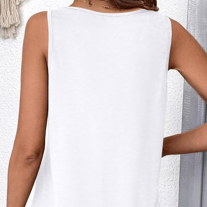 👚Damska koszulka bez rękawów z dekoltem w serek